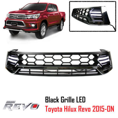 Vorderer Auto-Front-Schwarzweiss-Grill für Toyota Hilux Revo 2015 - 2017