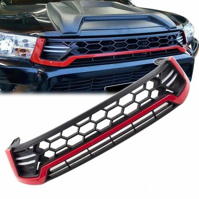 Vorderer Auto-Front-Schwarzweiss-Grill für Toyota Hilux Revo 2015 - 2017