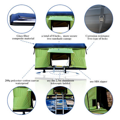 Personen-kampierendes automatisches Auto-Dach-Zelt Hardshell Soem-Hersteller-Wholesale Aluminum Ladders 4