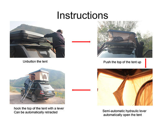 Camper der Fabrik-Versorgungs-2020 im Freien kampierendes schwarze ABS hartes Shell Roof Top Tents For-Plastikauto