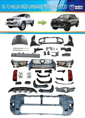 Verbesserung Front Rear Bumper Car Bodys Kit For Toyota Hilux Vigo 05-14 zu Rocco 2021