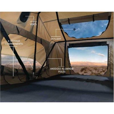 wasserdichte Aluminiumreise des Gewebe-4x4 kampierendes Suv-Auto weiche Shell Rooftop Roof Top Tent mit Oberlicht